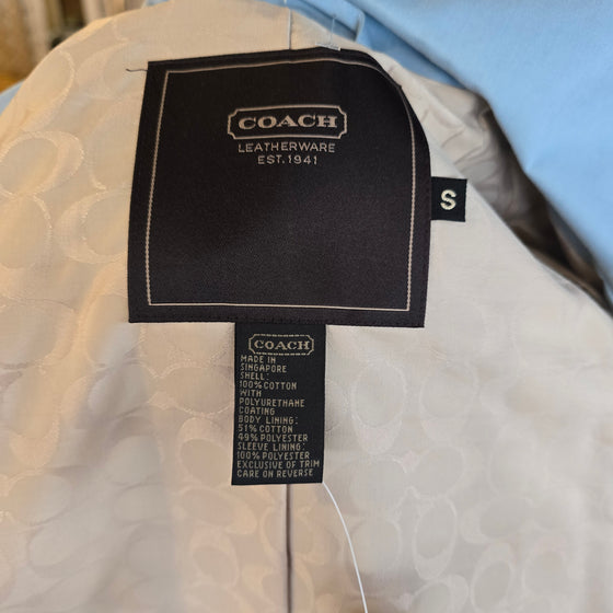COACH NWT Lightest Blue Rain Coat S - PopRock Vintage. The cool quotes t-shirt store.