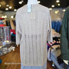 DRESSBARN NWT Tan Open Knit Short Sleeve Cardigan L - PopRock Vintage. The cool quotes t-shirt store.