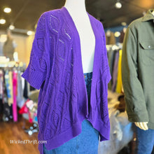  LOFT Purple Crochet Cardigan L - PopRock Vintage. The cool quotes t-shirt store.