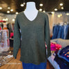 J CREW Green V Neck S - PopRock Vintage. The cool quotes t-shirt store.