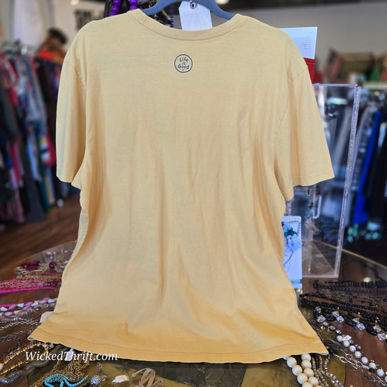 LIFE IS GOOD Yellow "Keep It Salty" Tee XL - PopRock Vintage. The cool quotes t-shirt store.