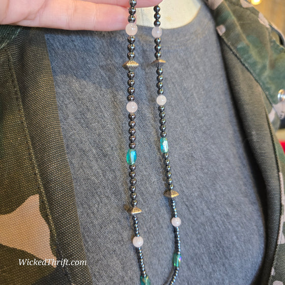 STERLING Mermaid Beaded Necklace - PopRock Vintage. The cool quotes t-shirt store.