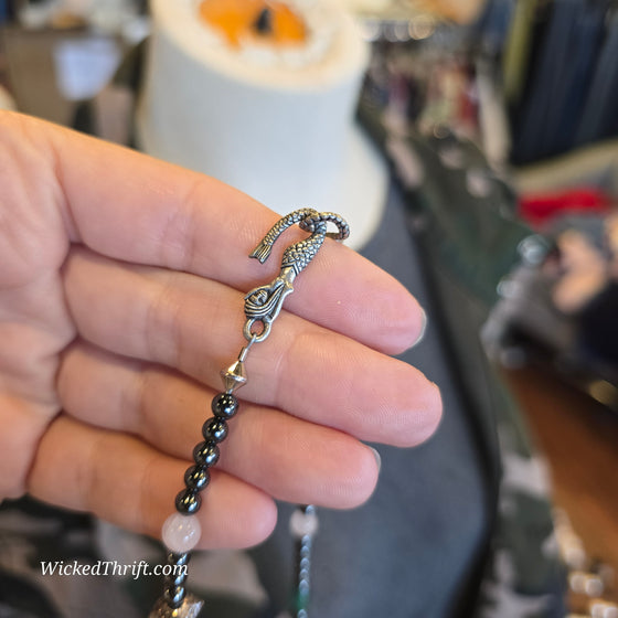 STERLING Mermaid Beaded Necklace - PopRock Vintage. The cool quotes t-shirt store.