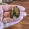 VINTAGE Green Dangle Clip On Earrings - PopRock Vintage. The cool quotes t-shirt store.