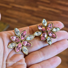  VINTAGE MONET Pink/Clear Sparkle Clip On Earrings - PopRock Vintage. The cool quotes t-shirt store.