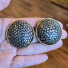 VINTAGE ELLEN DESIGNS 3D Cheetah Dome Clip On Earrings - PopRock Vintage. The cool quotes t-shirt store.