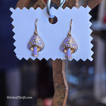  PURPLE MUSHROOM Drop Earrings - PopRock Vintage. The cool quotes t-shirt store.