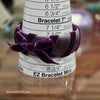 PURPLE Velvet Ribbon Bangle Bracelet - PopRock Vintage. The cool quotes t-shirt store.