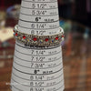 RED/Silver Tone Rhinestone Stretchy Bracelet - PopRock Vintage. The cool quotes t-shirt store.