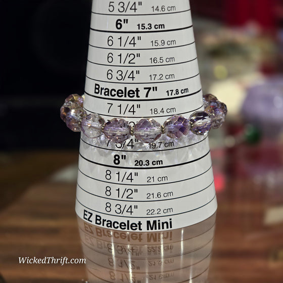 PURPLE Crystal Toggle Bracelet - PopRock Vintage. The cool quotes t-shirt store.