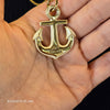 JUICY COUTURE Anchor Necklace on Long Golden Chain - PopRock Vintage. The cool quotes t-shirt store.