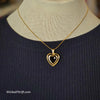 3D HEART Black/Golden Necklace - PopRock Vintage. The cool quotes t-shirt store.