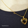 3D HEART Black/Golden Necklace - PopRock Vintage. The cool quotes t-shirt store.