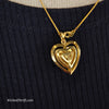 3D HEART Black/Golden Necklace - PopRock Vintage. The cool quotes t-shirt store.