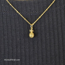  LAUREN CONRAD Mini Pineapple Golden Necklace - PopRock Vintage. The cool quotes t-shirt store.