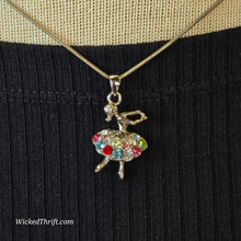  DISENY Multicolor Rhinestone Ballerina Necklace - PopRock Vintage. The cool quotes t-shirt store.