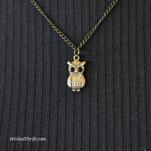  OWL Pendant on Black Chain Necklace - PopRock Vintage. The cool quotes t-shirt store.