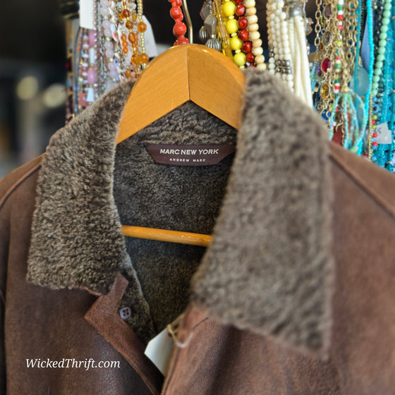 MARC NEW YORK Shearling Jacket - PopRock Vintage. The cool quotes t-shirt store.