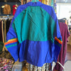 TEAM USA for JC PENNY Blue/Colorful Stripe Windbreaker XL - PopRock Vintage. The cool quotes t-shirt store.