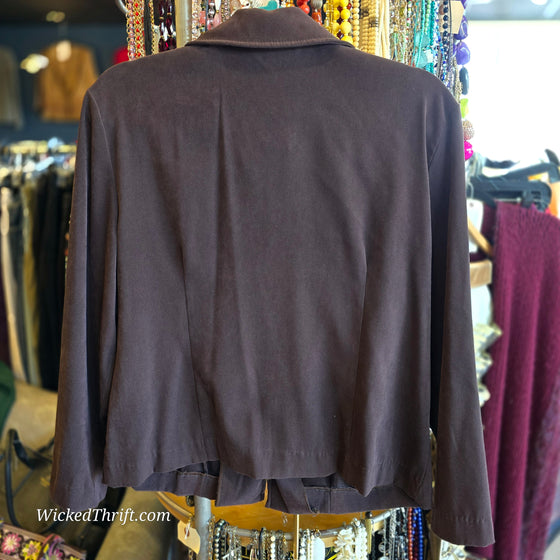 BRIGGS Brown Zip Up Jacket M - PopRock Vintage. The cool quotes t-shirt store.