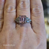 925 STERLING Pink Emerald Cut Ring - PopRock Vintage. The cool quotes t-shirt store.