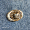 IRADESCENT Oval Shell Pin - PopRock Vintage. The cool quotes t-shirt store.