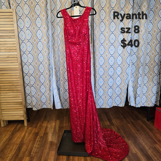 RYANTH NWT Red Sequin Full Length 8 - PopRock Vintage. The cool quotes t-shirt store.