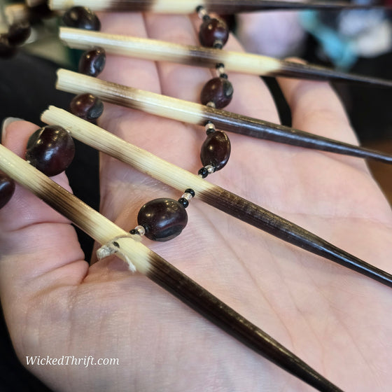 AFRICAN PORCUPINE QUILL Necklace - PopRock Vintage. The cool quotes t-shirt store.