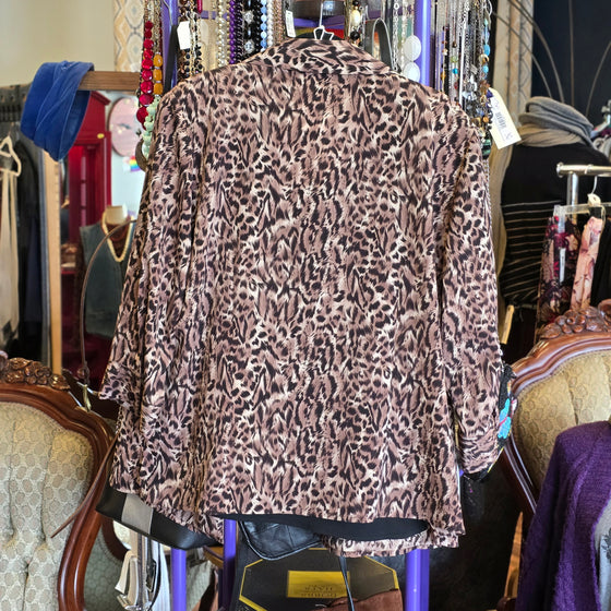 NOTATIONS Cheetah Faux Layer Top 2X
