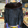 VINTAGE Persian Lamb w. Dark Mink Collar