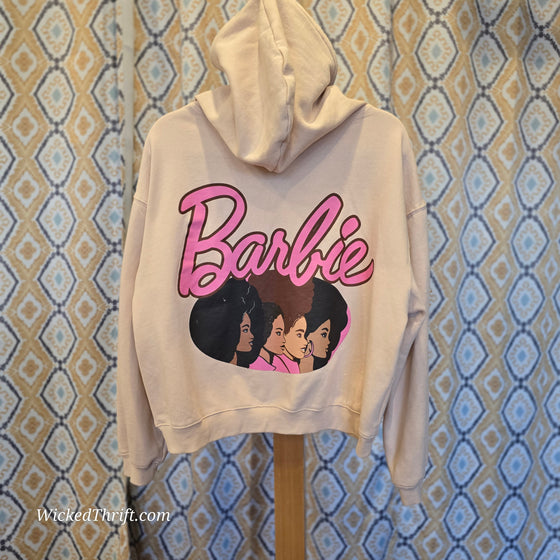 BARBIE Tan Beautiful Barbies Zip Up Hoodie 1X - PopRock Vintage. The cool quotes t-shirt store.