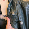 VTG RZ ORIGINALS Green Leather Mid Length Jacket L AS IS