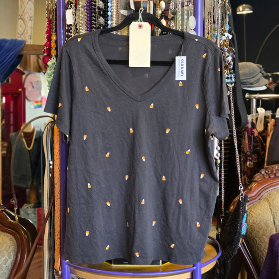OLD NAVY NWT Grey Candycorn Tee L
