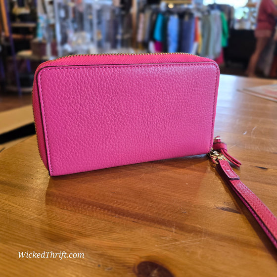 TORY BURCH Pink Leather "Harper" Wallet AS IS - PopRock Vintage. The cool quotes t-shirt store.