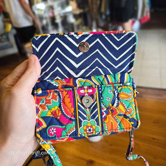 VERA BRADLEY Blue/Yellow/Orange "All in One" Crossbody - PopRock Vintage. The cool quotes t-shirt store.