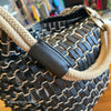 CHICOS Black Leather Woven Boho Shoulder Bag - PopRock Vintage. The cool quotes t-shirt store.