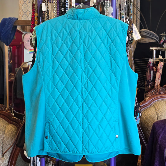 TALBOTS Turquoise Vest 3X