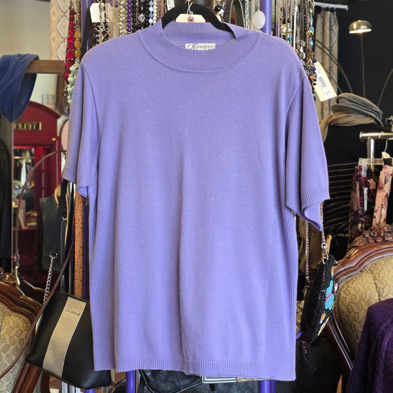 DRESSBARN Purple Knit Tee 1X