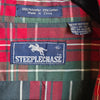 STEEPLESSCHASE Green/Red Plaid Button Down XL