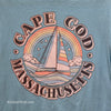 DELTA PROWEIGHT Turquoise Cape Cod Tee M - PopRock Vintage. The cool quotes t-shirt store.