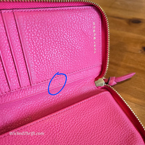 TORY BURCH Pink Leather "Harper" Wallet AS IS - PopRock Vintage. The cool quotes t-shirt store.