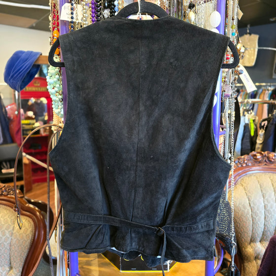 90s GAP Black Suede Vest M
