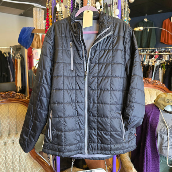CHARLES RIVER APPAREL Black Puffer Zip Up XL