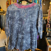 JUST BE Grey/Pink Embroidered Tunic OS