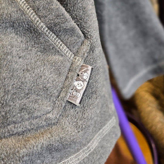 90s POOH Grey Pooh & Tigger Fleece Hoodie M