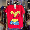 DC WONDER WOMAN Red Costume Tee w. Cape XL