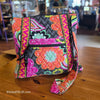 VERA BRADLEY Yellow/Orange Floral Flat Crossbody - PopRock Vintage. The cool quotes t-shirt store.
