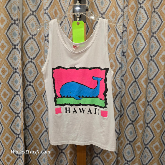 ROYAL White Hawaii Whale Tank L - PopRock Vintage. The cool quotes t-shirt store.