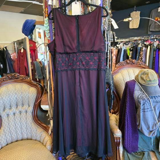 CONNECTED APPAREL Black/Red Party Dress 18W