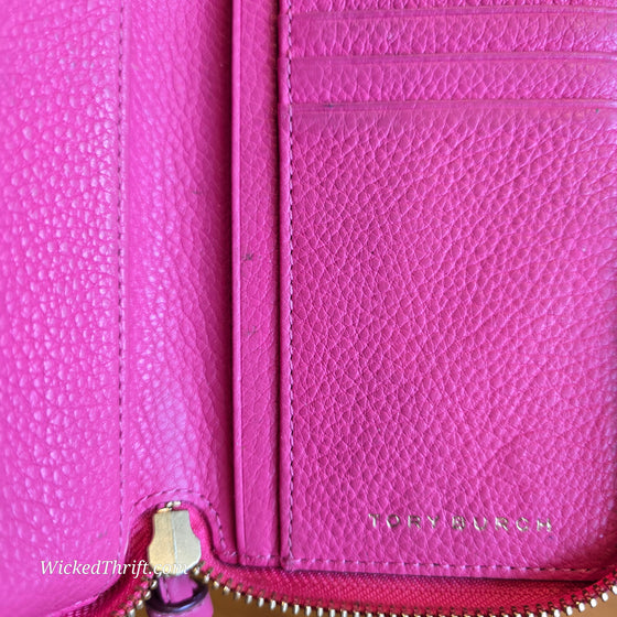TORY BURCH Pink Leather "Harper" Wallet AS IS - PopRock Vintage. The cool quotes t-shirt store.